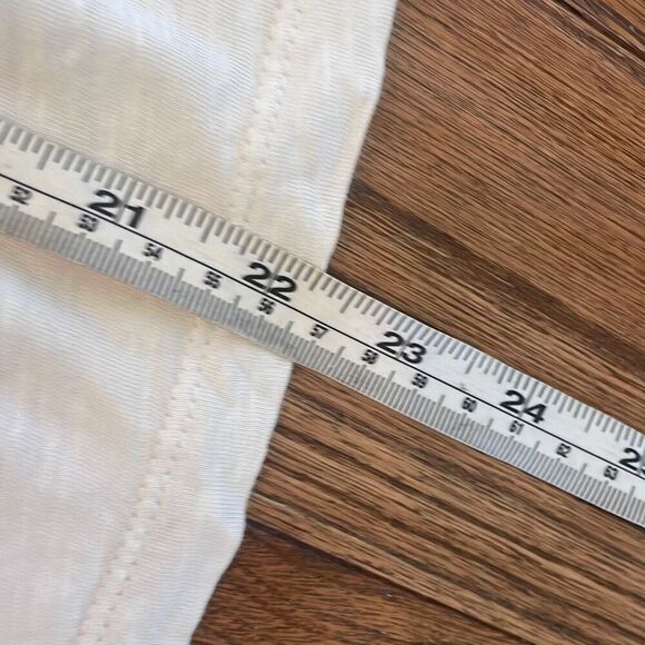 Caslon cotton embroidered flutter sleeve white top small - Picture 7 of 11